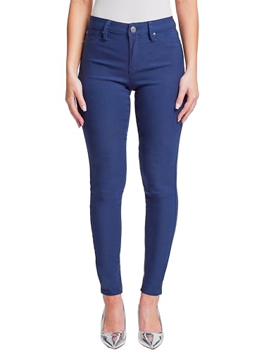 YMI Women's Hyperstretch Mid-Rise Skinny Jeans, Navy, XL