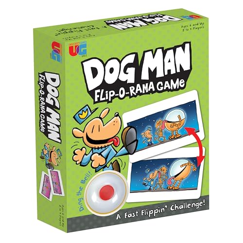 University Games, Dog Man Flip-o-Rama Card Matching Game, Based on The Dog Man Books Series, for 2 or More Players Ages 6 and Up