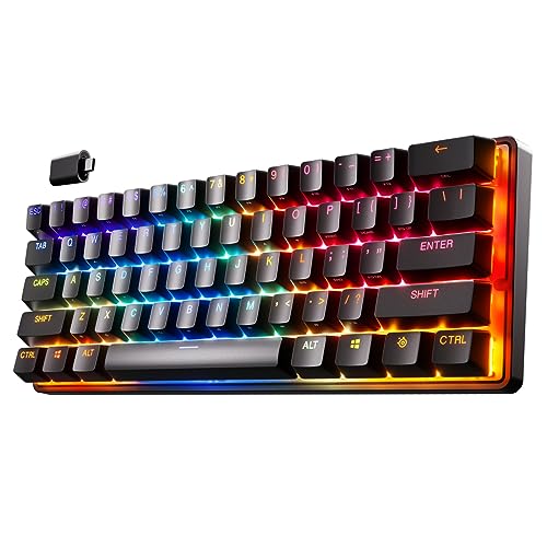(-46%) SteelSeries Apex Pro Mini Wireless HyperMagnetic Gaming-Tastatur – Die weltweit schnellste Tastatur – 60%-Formfaktor – RGB – PBT-Keycaps – Bluetooth – 2,4 GHz – USB-C – Deutsches Tastatur QWERTZ
