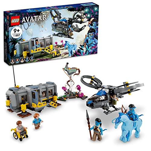 LEGO Avatar Floating Mountains Site 26 & RDA Samson 75573 Building Set - Helicopter Toy Featuring 5 Minifigures and Direhorse Animal Figure, Movie Inspired Set, Gift Idea for Kids Ages 9+