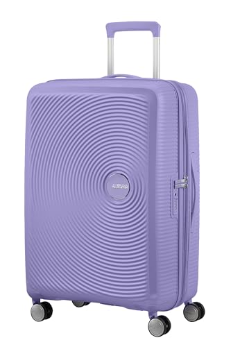 (-44%) American Tourister Soundbox - Hartschalenkoffer Mittelgroß, 67 cm - Trolley Koffer mit 4 Rollen, TSA-Schloss, Erweiterbar & Leicht, 71.5/81L, Violett (Lavender)