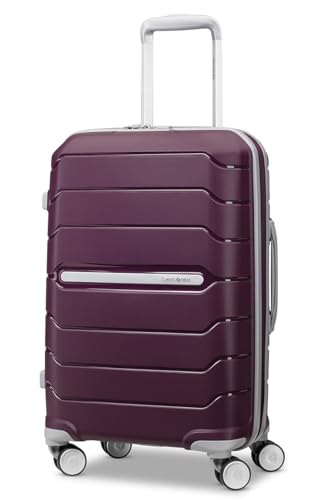 Samsonite Freeform Hardside Carry-On Luggage with Spinner Wheels - Hardshell Suitcase - TSA, Airline-Approved - Expandable Hard Shell, Smooth Rolling Wheels for Lightweight Travel - Amethyst Purple