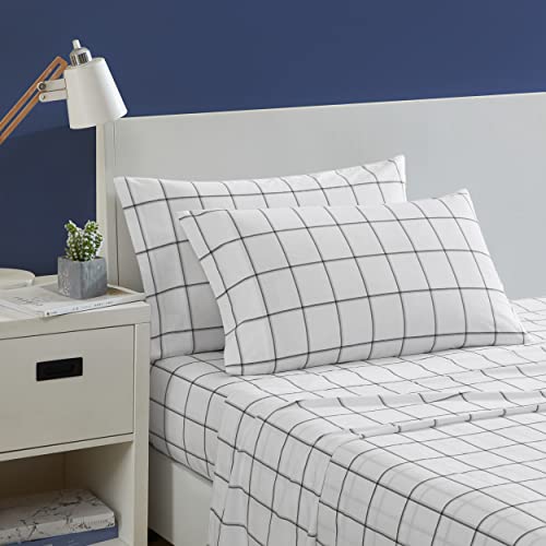 Nautica - Twin Sheets, Cotton Percale Bedding Set, Casual Home Decor (Plot Black, Twin)