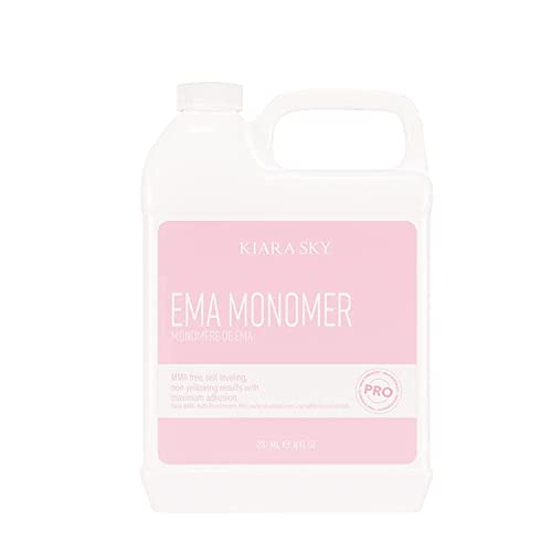 Kiara Sky EMA Monomer - Professional Acrylic Nail Liquid, 8 Fl Oz
