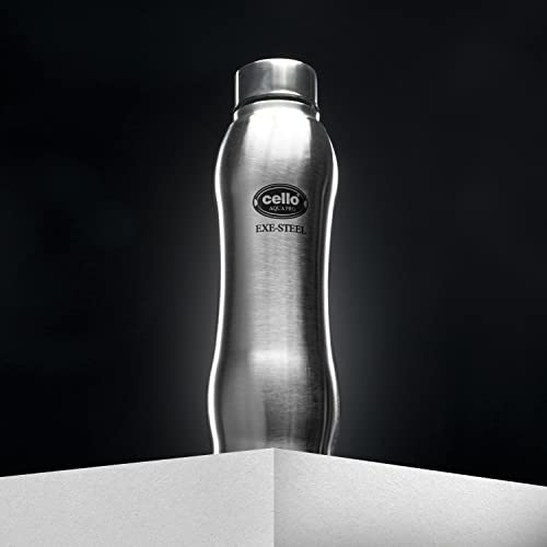 Aqua Pro Stainless Steel Water Bottle For Office & Daily Use 1000 ml, Silver | Single Wall Freezer & Fridge Safe, Lightweight Leakproof Rustproof Stee