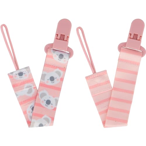 Kit 2 Prendedores de Chupeta Buba | Coala, Rosa