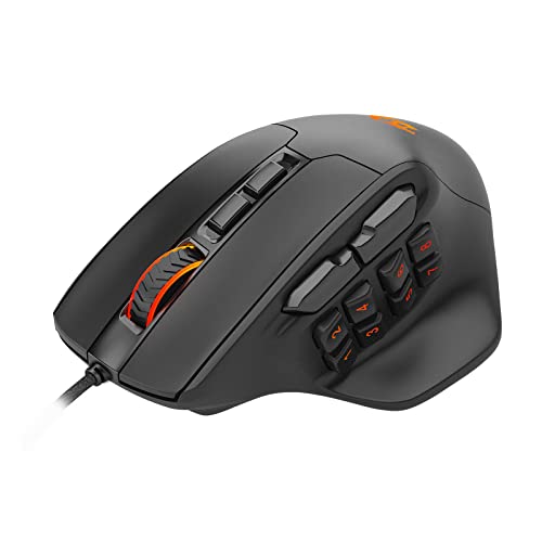 Redragon M811 Aatrox MMO Gaming Mouse, 15 Programmable Buttons Wired RGB Mouse w/Ergonomic Natural Grip Build, 10 Side M