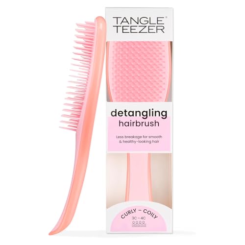 (-35%) Tangle Teezer Ultimate Detangler Haarbürste für Lockiges Haar – Für 3C-4C Lockiges & Krauses Haar – Zweistufige Borsten Definieren Locken & Reduzieren Frizz – Mango & Rosa