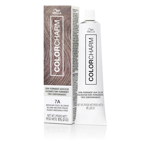 COLORCHARM Demi Permanent Hair Color 7A Medium Cool Blonde Gloss, Refresh & Tone 2 Fl Oz
