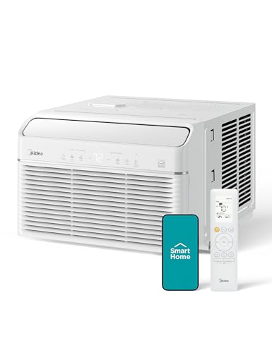 Midea 12,000 BTU Smart Inverter Air Conditioner Window Unit with Heat and Dehumidifier – Cools up to 550 Sq. Ft., Energy Star Rated, Quiet Operation, Electronic Controls, Remote Control, White