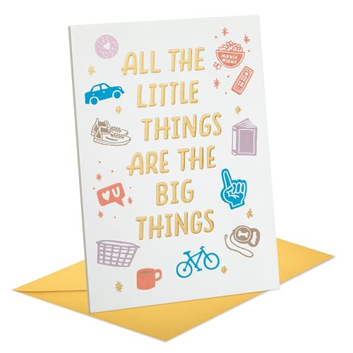 Hallmark Birthday Card for Husband (Hangable or Displayable Decoration, Little Things)