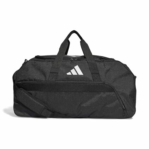 (-45%) adidas Unisex Tiro League Duffel Bag, Black/White, M
