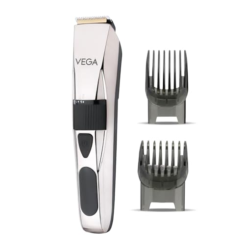 VEGA P3 Battery Powered Trimmer Men, USB C Type, 160 Mins Runtime & 40 Length Settings, 2 Beard Comb, Cord-Cordless Use, Hair Trimmer, Shaving Machine
