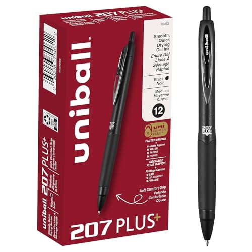 207PLUS+ Gel, 0.7MM, Black, OS Dozen