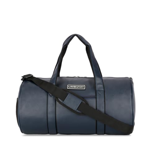 Lavie Sport Olympic Leatherette Unisex Gym Duffle Bag | Stylish & Spacious Weekender for Gym, Sports, Training | 23 Cm, Navy