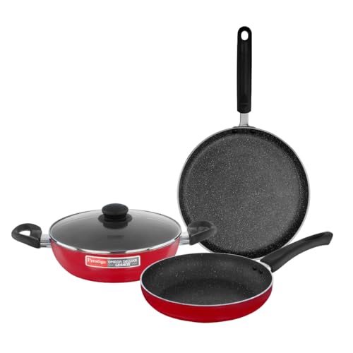 Prestige Granite Non-Stick 3Pc Cookware Set
