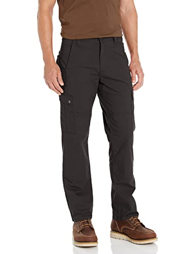Carhartt Men's Relaxed Straight Ripstop Double-Front Cargo Pant, Black, W32 x L32