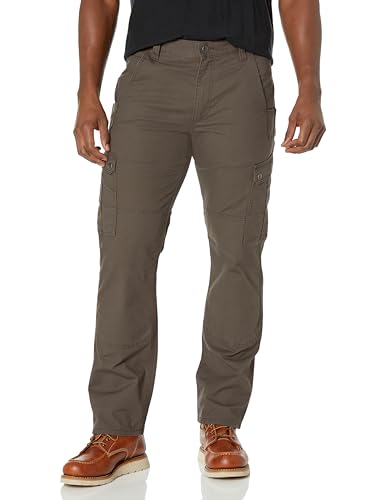 Carhartt Men's Relaxed Straight Ripstop Double-Front Cargo Pant, Dark Coffee, W32 x L32