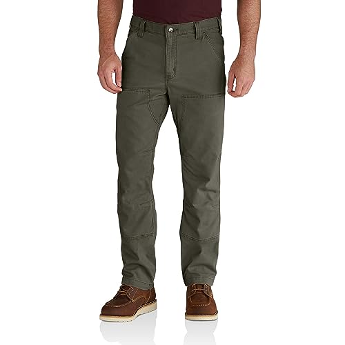 Carhartt Men's Relaxed Straight Rigby Double-Front Dungaree, Moss, W34 x L32