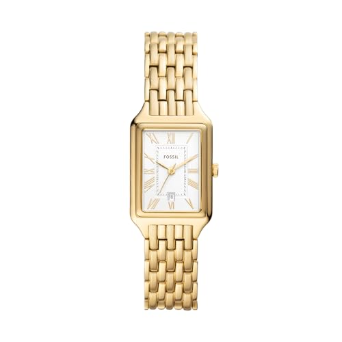Fossil Women's Raquel Quartz Stainless Steel Three-Hand Watch, Gold Watch For Women (Model: ES5220)