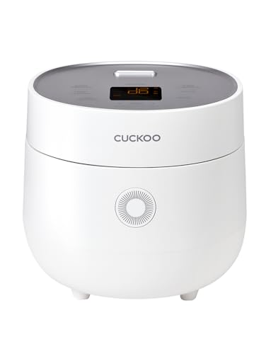 CUCKOO Rice Cooker 3 Cup Uncooked / 6 Cup Cooked, Modern Fuzzy Logic Rice Cooker Small with Delay Timer & Keep Warm Setting, Versatile Food Steamer for Cooking, Non-Stick Inner Pot, White (CR-0375FW)