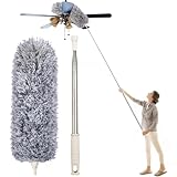 Upgraded Fan Cleaning Mop Microfiber Duster with Extension Pole