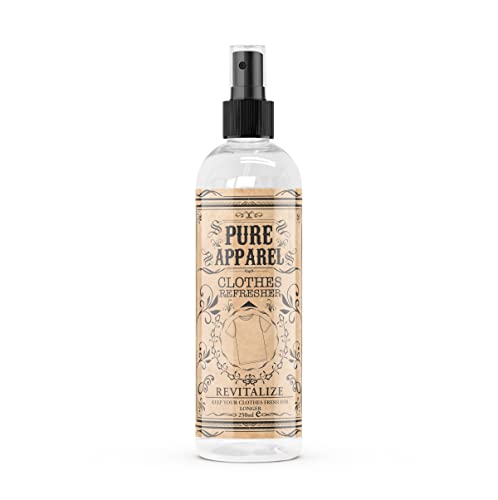Pure Apparel - Clothes Refresher Spray | Fabric and Garment Reviver | Antibacterial Odour Eliminator Neutraliser | Fresh Cotton Fragrance - 250ml