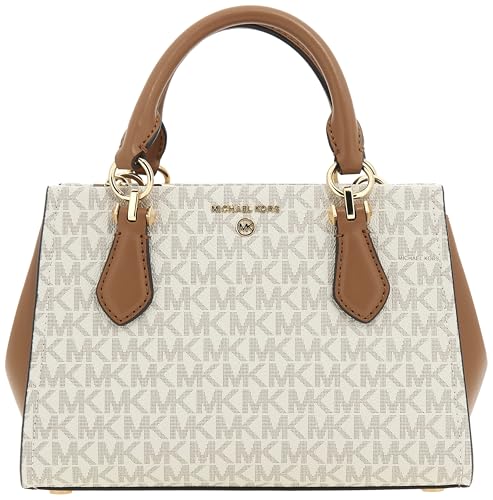 Michael Kors Marilyn Small Crossbody Bag, Gold-Tone Hardware/Vanilla/Acorn