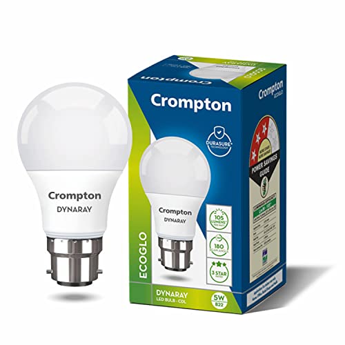 Dyna Ray 5W LED Bulb B22 | Cool Day Light, Pack of 1