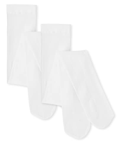 The Children's Place Girls Tights, White 2-pack, 6-7 US