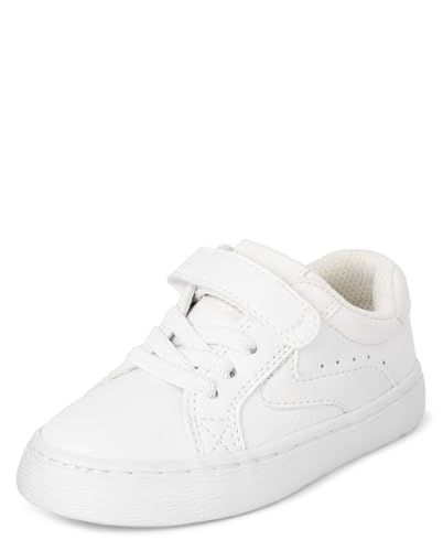 The Children's Place,boys,The Children's Place Toddler Boys Low Top Sneakers,and Toddler Uniform Low Top Sneakers,White,8 Toddler