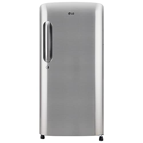 LG 185 L 3 Star Direct-Cool Single Door Refrigerator Appliance (GL-B201APZD, Shiny Steel, Fast Ice Making, Gross Volume- 190 L)