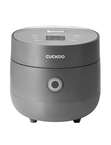 CUCKOO Rice Cooker 6 Cup Uncooked / 12 Cup Cooked, Modern Fuzzy Logic Rice Cooker Small with Delay Timer & Keep Warm Setting, Versatile Food Steamer for Cooking, Non-Stick Inner Pot, Gray (CR-0675FG)