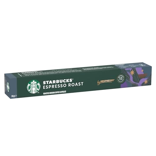 STARBUCKS Espresso Roast by Nespresso, Dark Roast, Coffee Capsules (10 Capsules)