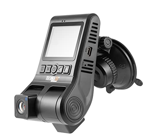 (-71%) Technaxx FullHD Dual Dashcam für das Auto mit 120° Front- und 80° Innenkamera - Akku, Medienwiedergabe, Bewegungserkennung, Parküberwachung, Tonaufzeichnungen mit Mikrofon - Auto Kamera TX-185