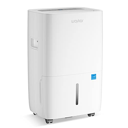 Waykar 120 Pints Energy Star Dehumidifier for Spaces up to 6,000 Sq. Ft at Home, in Basements and Large Rooms with Drain