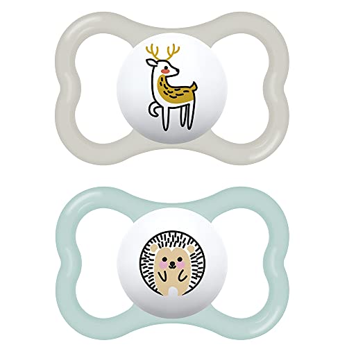 MAM Baby Kit com 2 Chupetas Supreme Com Bico Extrafino de Silicone SkinSoft para Crianças 6+ Meses Com Caixa Esterilizad...