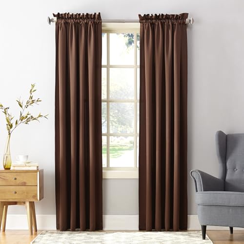 Sun Zero Barrow Energy Efficient Rod Pocket Curtain Panel Pair 54" x 84"