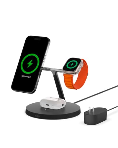 Belkin 3-in-1 MagSafe Wireless Charging Stand (2nd Gen)