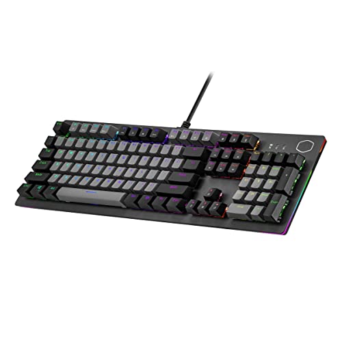 Cooler Master CK352 Full Mechanical Gaming PC Keyboard, Tactile Brown Switches, Customizable RGB Illumination and Lightbars, Sandblasted Aluminum Top, Dual Keycap Scheme, QWERTY (CK-352-GKMM1-US) : Amazon.in: Computers &amp; Accessories