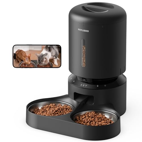 PETLIBRO Automatic Cat Feeder with Camera for Two Cats, 1080P HD Video with Night Vision, 5G WiFi Pet Feeder with 2-Way 