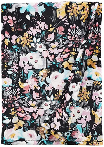 Vera Bradley Women's Fleece Plush Throw Blanket, Artist's Garden, 80 X 50