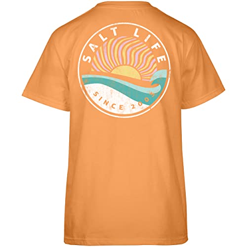 Salt Life A Perfect Day Short Sleeve Classic Fit Shirt, Mock Orange, Small