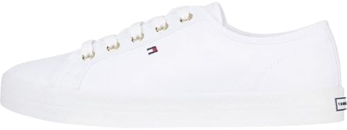 (-35%) Tommy Hilfiger Damen Vulcanized Sneaker Essential Nautical Schuhe, Weiß (White), 40