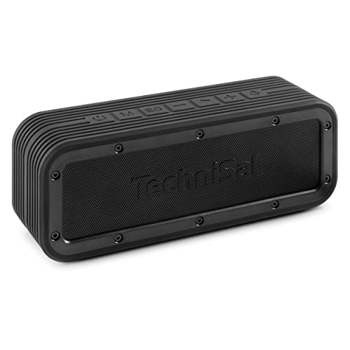 (-70%) TechniSat BLUSPEAKER OD TWS - Outdoor Bluetooth-Lautsprecher (Stereo, 30 Watt, Freisprecheinrichtung mit Mikrofon, Metallfront und Gummirahmen, IPX6, Akku, USB-C, True-Wireless) schwarz