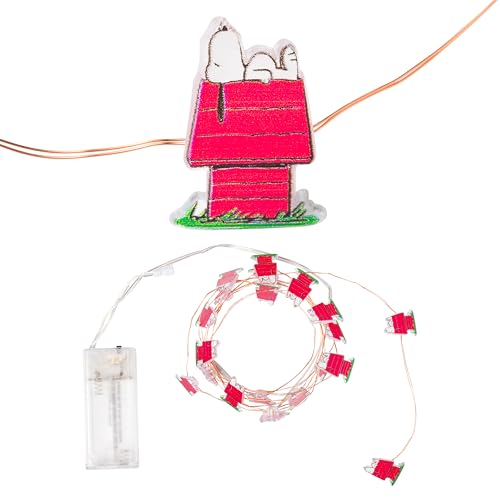 Silver Buffalo Peanuts Snoopy 20ct Decorative String Lights, 7 Feet Long, Warm White LED