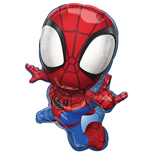 Amscan 29" Spidey &amp; His Amazing Friends Foil Balloon - 1 Count - Red - Character Balloon - Superhero - Children