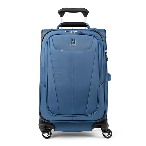 Travelpro Maxlite 5 Softside Expandable Carry-On Luggage with Spinner Wheels, Lightweight, 21-Inch —Ensign Blue