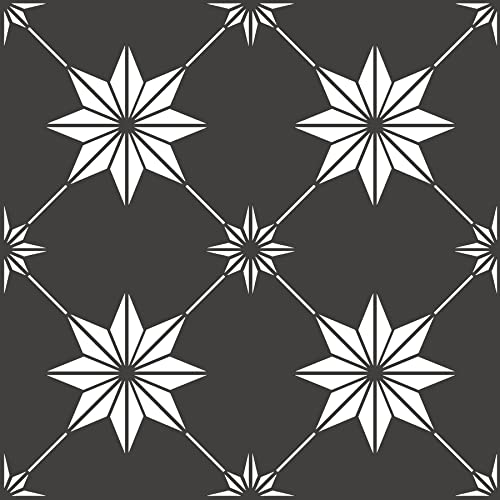 FloorPops Black Rigel Peel & Stick Floor Tiles, FP3990