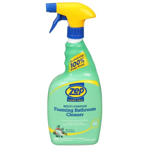 Zep Home Pro Multi-Purpose Foaming Bathroom Cleaner - 32 Fl. Oz. - R53106 - Pro Trusted Cleaning Power: Now in Refreshing Scents and Family Friendly Formulas (1)